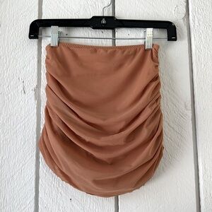 Norma Kamali Bill Shirred High-Waist Bikini Bottom